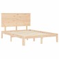 vidaXL Estructura de cama de matrimonio con cabecero madera maciza vidaXL Estructura de cama de matrimonio con cabecero madera maciza