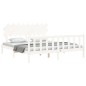 vidaXL Estructura cama de matrimonio con cabecero madera maciza blanco vidaXL Estructura cama de matrimonio con cabecero madera maciza blanco