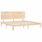 vidaXL Estructura de cama de matrimonio con cabecero madera maciza