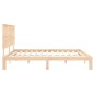 vidaXL Estructura de cama de matrimonio con cabecero madera maciza