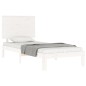 vidaXL Estructura de cama individual con cabecero madera maciza blanco vidaXL Estructura de cama individual con cabecero madera maciza blanco