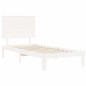 vidaXL Estructura de cama individual con cabecero madera maciza blanco vidaXL Estructura de cama individual con cabecero madera maciza blanco