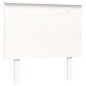 vidaXL Estructura de cama individual con cabecero madera maciza blanco vidaXL Estructura de cama individual con cabecero madera maciza blanco