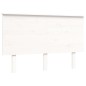 vidaXL Estructura de cama con cabecero madera maciza blanco 120x200 cm