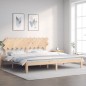 vidaXL Estructura de cama con cabecero madera maciza 200x200 cm