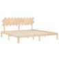 vidaXL Estructura de cama con cabecero madera maciza 200x200 cm