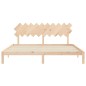 vidaXL Estructura de cama con cabecero madera maciza 200x200 cm