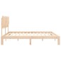 vidaXL Estructura de cama con cabecero madera maciza 200x200 cm
