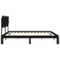 vidaXL Estructura de cama con cabecero madera maciza negro 200x200 cm vidaXL Estructura de cama con cabecero madera maciza negro 200x200 cm