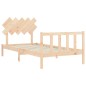 vidaXL Estructura de cama con cabecero madera maciza 100x200 cm