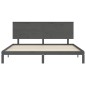 vidaXL Estructura de cama con cabecero madera maciza gris 200x200 cm vidaXL Estructura de cama con cabecero madera maciza gris 200x200 cm