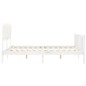 vidaXL Estructura de cama con cabecero madera maciza blanco 160x200 cm vidaXL Estructura de cama con cabecero madera maciza blanco 160x200 cm