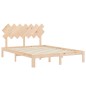 vidaXL Estructura de cama con cabecero madera maciza 140x190 cm