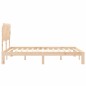 vidaXL Estructura de cama con cabecero madera maciza 140x190 cm
