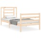 vidaXL Estructura de cama con cabecero madera maciza 100x200 cm vidaXL Estructura de cama con cabecero madera maciza 100x200 cm