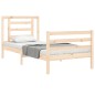 vidaXL Estructura de cama con cabecero madera maciza 100x200 cm vidaXL Estructura de cama con cabecero madera maciza 100x200 cm