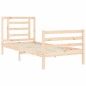 vidaXL Estructura de cama con cabecero madera maciza 100x200 cm vidaXL Estructura de cama con cabecero madera maciza 100x200 cm