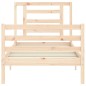 vidaXL Estructura de cama con cabecero madera maciza 100x200 cm vidaXL Estructura de cama con cabecero madera maciza 100x200 cm