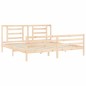 vidaXL Estructura de cama de matrimonio con cabecero madera maciza
