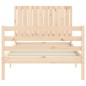 vidaXL Estructura de cama con cabecero madera maciza 100x200 cm