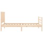 vidaXL Estructura de cama con cabecero madera maciza 100x200 cm