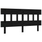 vidaXL Estructura de cama con cabecero madera maciza negro 160x200 cm