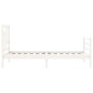vidaXL Estructura de cama individual con cabecero madera maciza blanco vidaXL Estructura de cama individual con cabecero madera maciza blanco