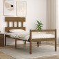 vidaXL Cama personas mayores cabecero madera marrón miel 100x200 cm