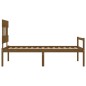 vidaXL Cama personas mayores cabecero madera marrón miel 100x200 cm