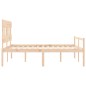 vidaXL Cama de matrimonio para personas mayores cabecero madera maciza vidaXL Cama de matrimonio para personas mayores cabecero madera maciza
