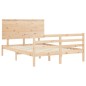 vidaXL Estructura de cama con cabecero madera maciza 140x190 cm vidaXL Estructura de cama con cabecero madera maciza 140x190 cm