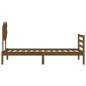 vidaXL Estructura cama con cabecero madera maciza marrón miel 90x200cm vidaXL Estructura cama con cabecero madera maciza marrón miel 90x200cm