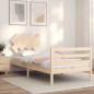 vidaXL Estructura de cama con cabecero madera maciza 100x200 cm vidaXL Estructura de cama con cabecero madera maciza 100x200 cm