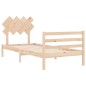 vidaXL Estructura de cama con cabecero madera maciza 100x200 cm vidaXL Estructura de cama con cabecero madera maciza 100x200 cm