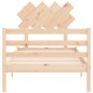 vidaXL Estructura de cama con cabecero madera maciza 100x200 cm vidaXL Estructura de cama con cabecero madera maciza 100x200 cm