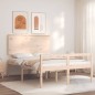 vidaXL Cama para personas mayores con cabecero madera maciza vidaXL Cama para personas mayores con cabecero madera maciza