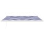 vidaXL Toldo retráctil aluminio y tela azul y blanco 4,5x3 m vidaXL Toldo retráctil aluminio y tela azul y blanco 4,5x3 m