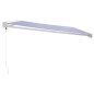 vidaXL Toldo retráctil aluminio y tela azul y blanco 4,5x3 m vidaXL Toldo retráctil aluminio y tela azul y blanco 4,5x3 m