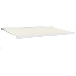vidaXL Toldo retráctil aluminio y tela color crema 5x3 m