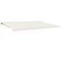 vidaXL Toldo retráctil aluminio y tela color crema 5x3 m vidaXL Toldo retráctil aluminio y tela color crema 5x3 m