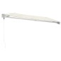 vidaXL Toldo retráctil aluminio y tela color crema 5x3 m vidaXL Toldo retráctil aluminio y tela color crema 5x3 m
