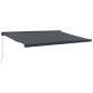 vidaXL Toldo retráctil aluminio y tela gris antracita 4,5x3 m vidaXL Toldo retráctil aluminio y tela gris antracita 4,5x3 m