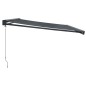 vidaXL Toldo retráctil aluminio y tela gris antracita 4,5x3 m vidaXL Toldo retráctil aluminio y tela gris antracita 4,5x3 m