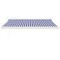 vidaXL Toldo retráctil aluminio y tela azul y blanco 3,5x2,5 m vidaXL Toldo retráctil aluminio y tela azul y blanco 3,5x2,5 m