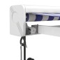 vidaXL Toldo retráctil aluminio y tela azul y blanco 3,5x2,5 m vidaXL Toldo retráctil aluminio y tela azul y blanco 3,5x2,5 m