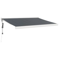 vidaXL Toldo retráctil aluminio y tela gris antracita 3,5x2,5 m