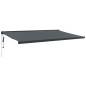 vidaXL Toldo retráctil aluminio y tela gris antracita 5x3 m vidaXL Toldo retráctil aluminio y tela gris antracita 5x3 m