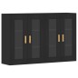 vidaXL Armarios de pared 2 uds madera de ingeniería negro vidaXL Armarios de pared 2 uds madera de ingeniería negro