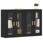 vidaXL Armarios de pared 2 uds madera de ingeniería negro vidaXL Armarios de pared 2 uds madera de ingeniería negro