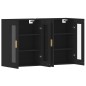 vidaXL Armarios de pared 2 uds madera de ingeniería negro vidaXL Armarios de pared 2 uds madera de ingeniería negro